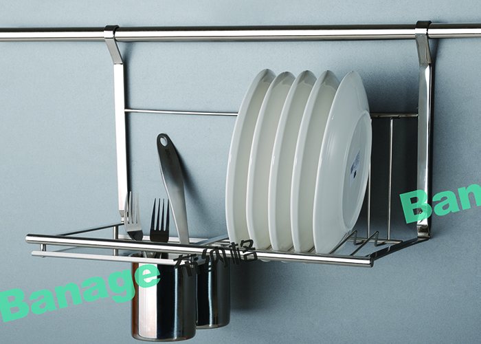 Double-canister bowl & plate rack